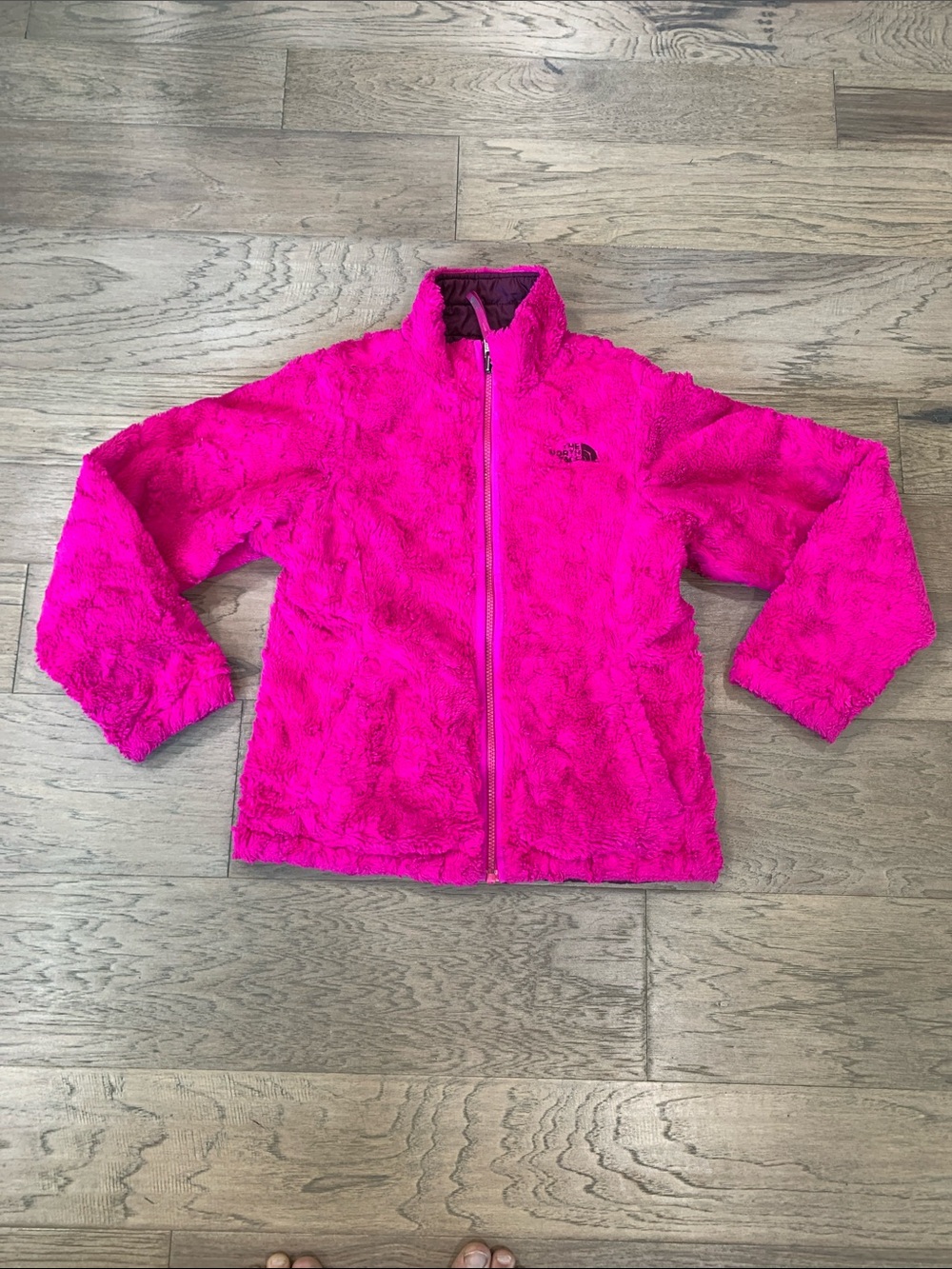 The North Face Reversible Mossbud Purple Pink Fleece Size M (10/12) - Picture 6 of 12